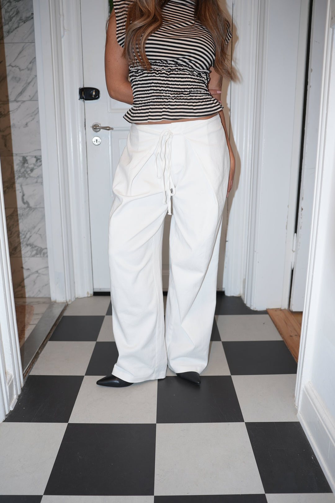 Elara baggy pants - White