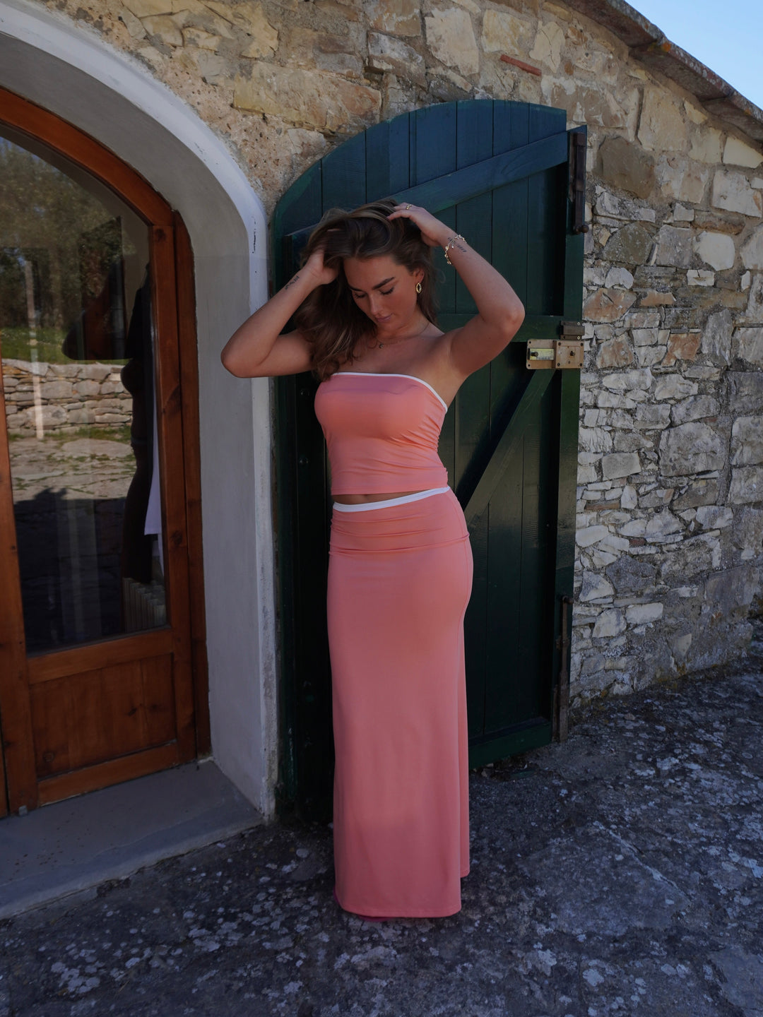 Nelly bandeau top - Coral