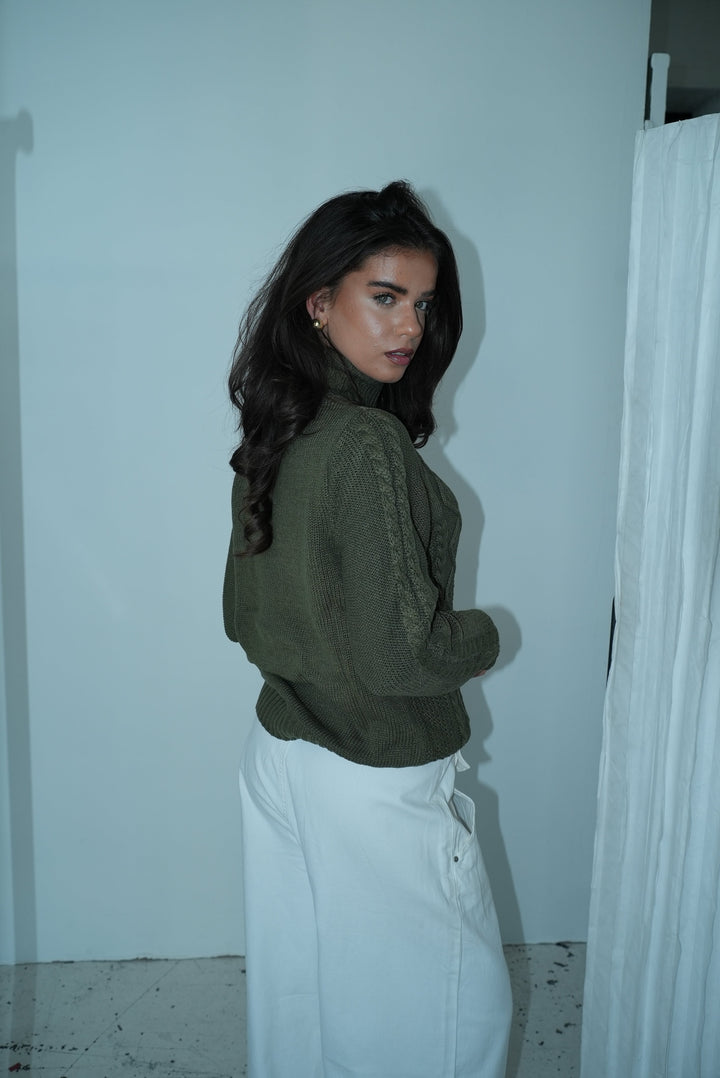Elvira turtleneck sweater - Dark green