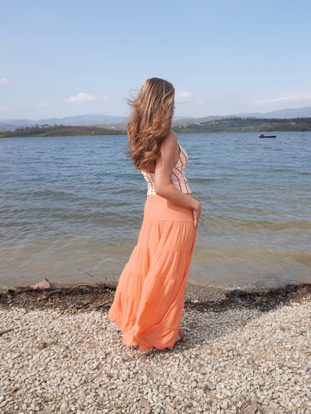 Emilia maxi skirt - Orange