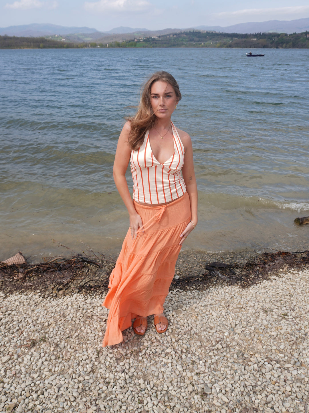 Emilia maxi skirt - Orange