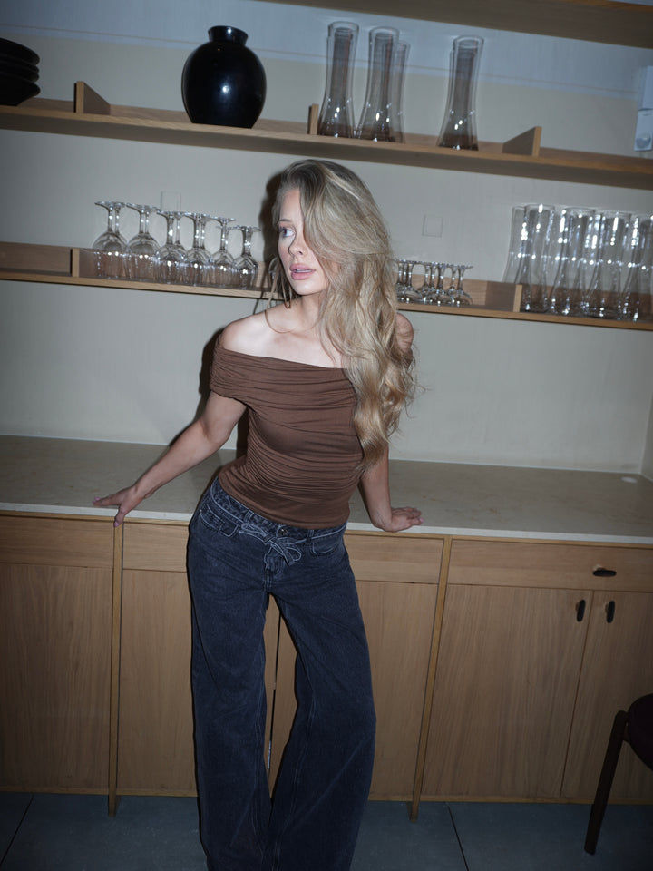 Paola top - Brown