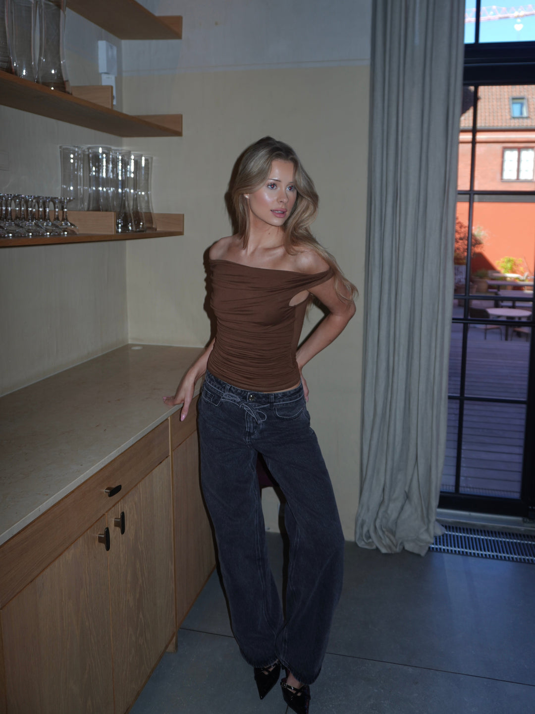 Paola top - Brown