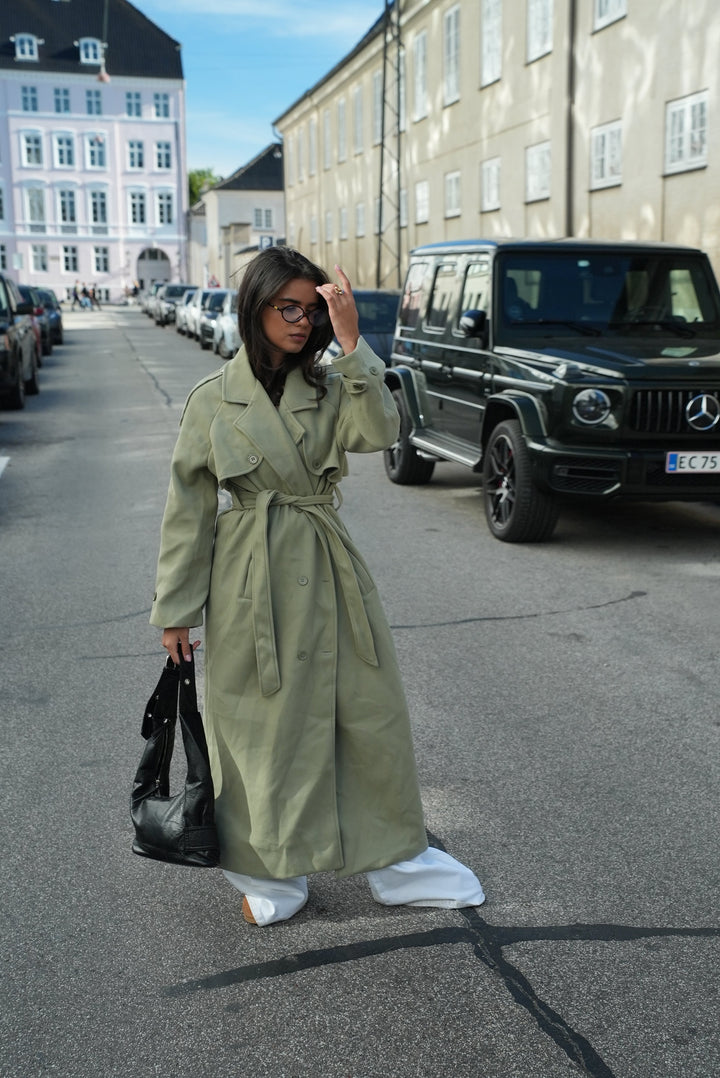 Mynte maxi coat - Lime green
