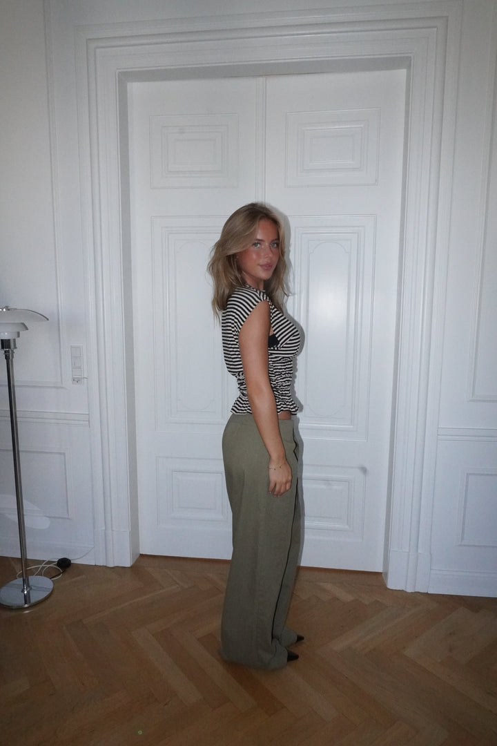 Claire belt pants - Green