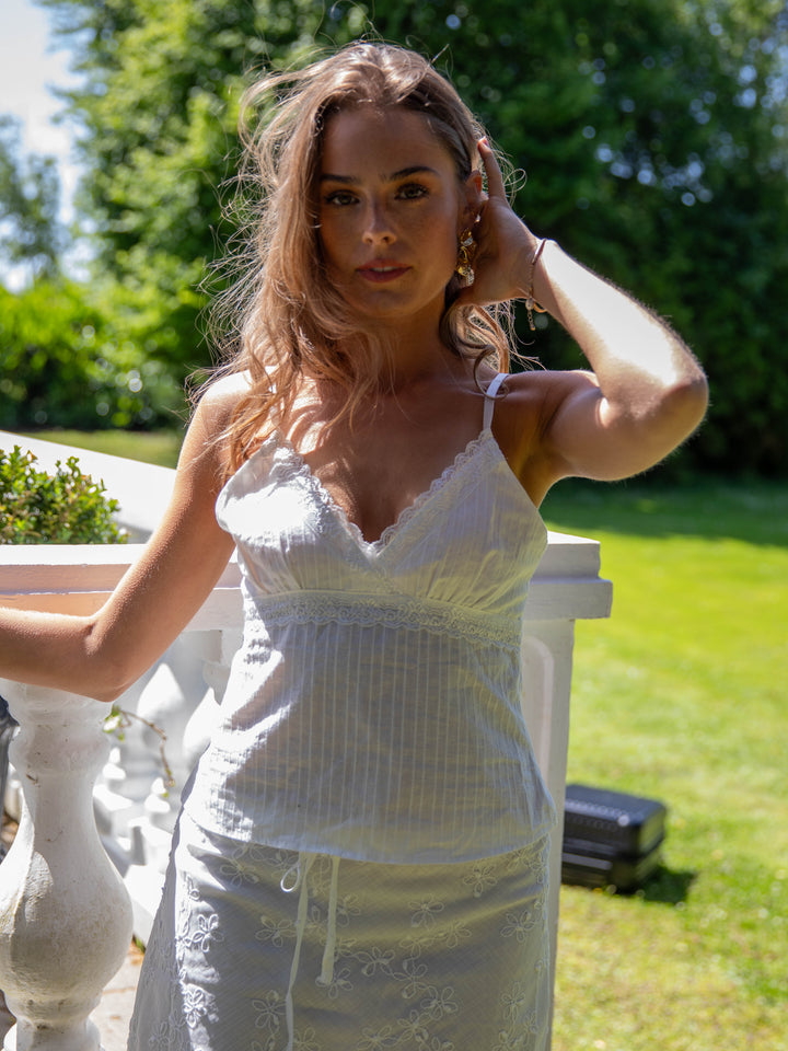 Nia strap top - White