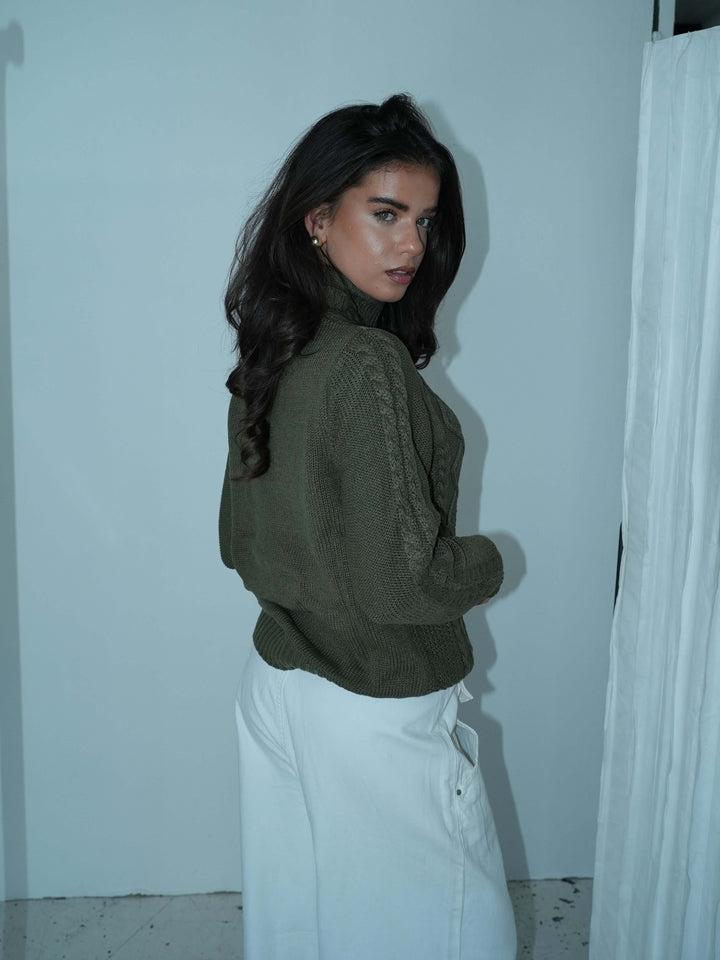 Elvira turtleneck sweater - Dark green