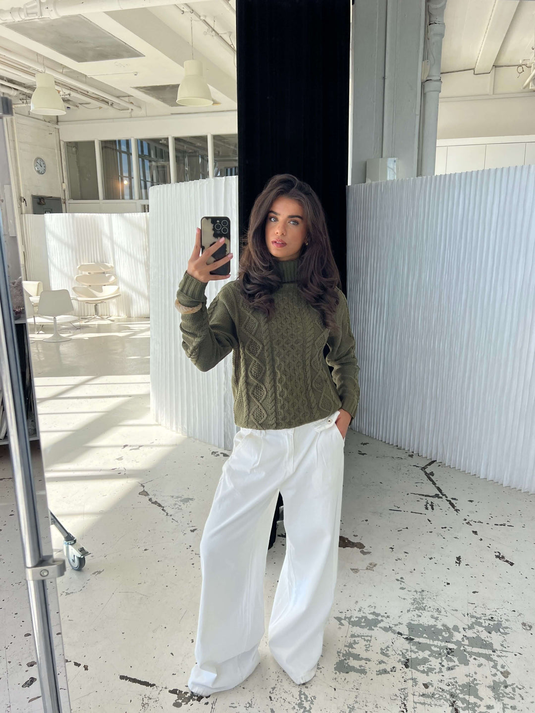 Elvira turtleneck sweater - Dark green