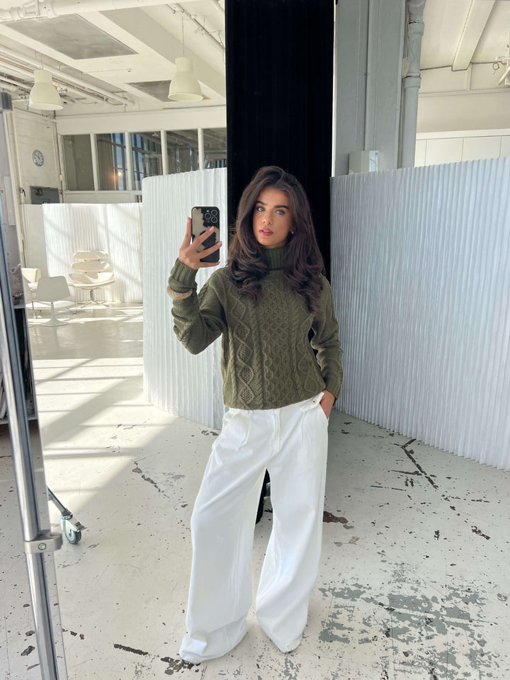 Elvira turtleneck sweater - Dark green