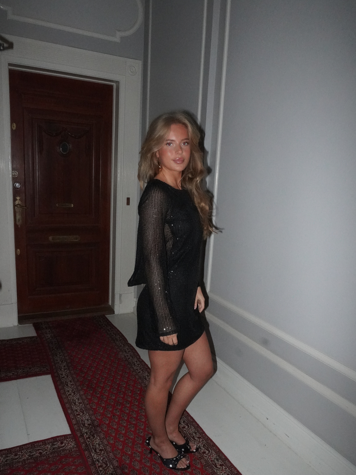 Giulia glitter dress - Black