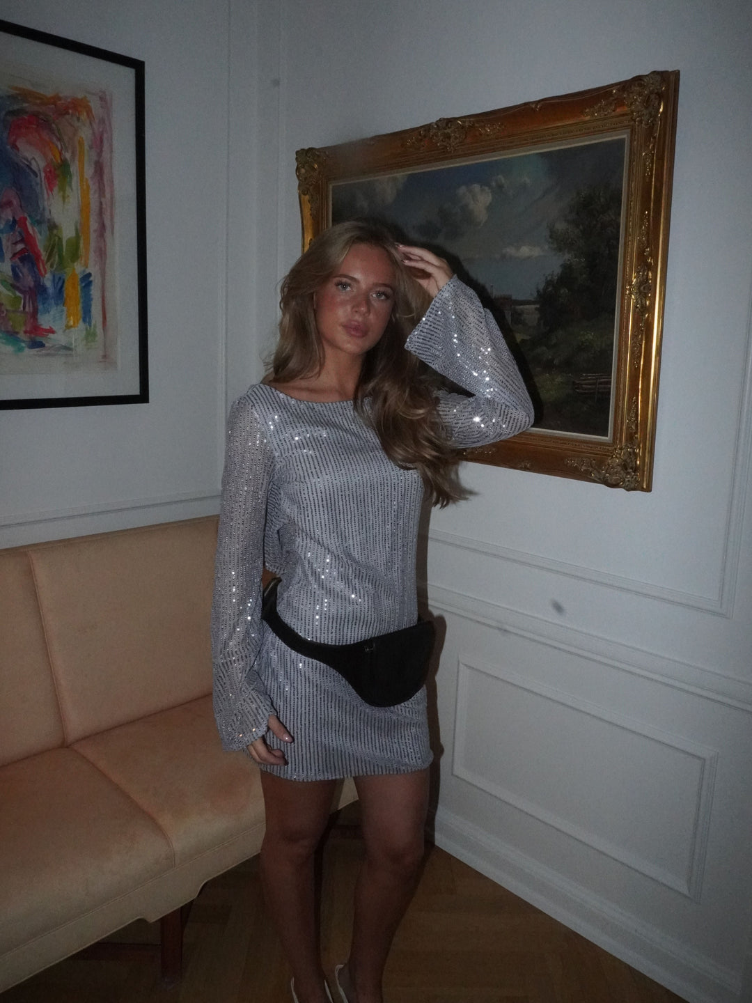 Giulia glitter dress - Grey