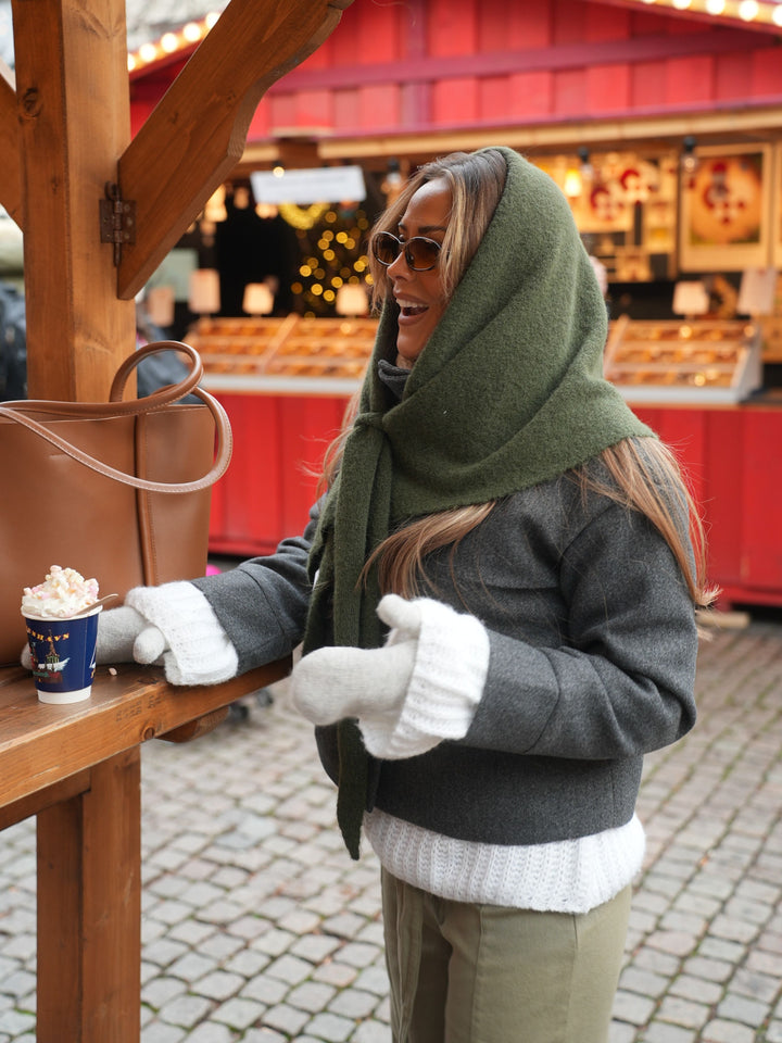 Gyda Mohair Scarf - Dark green