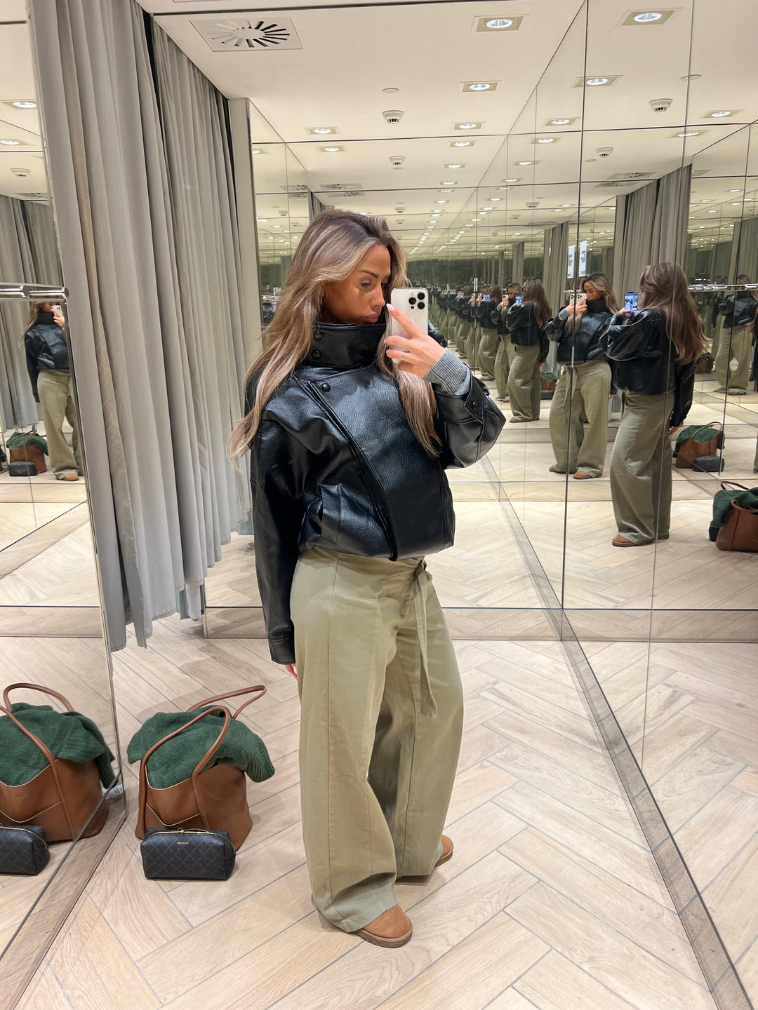 Linea Pu High Neck Jacket - Black