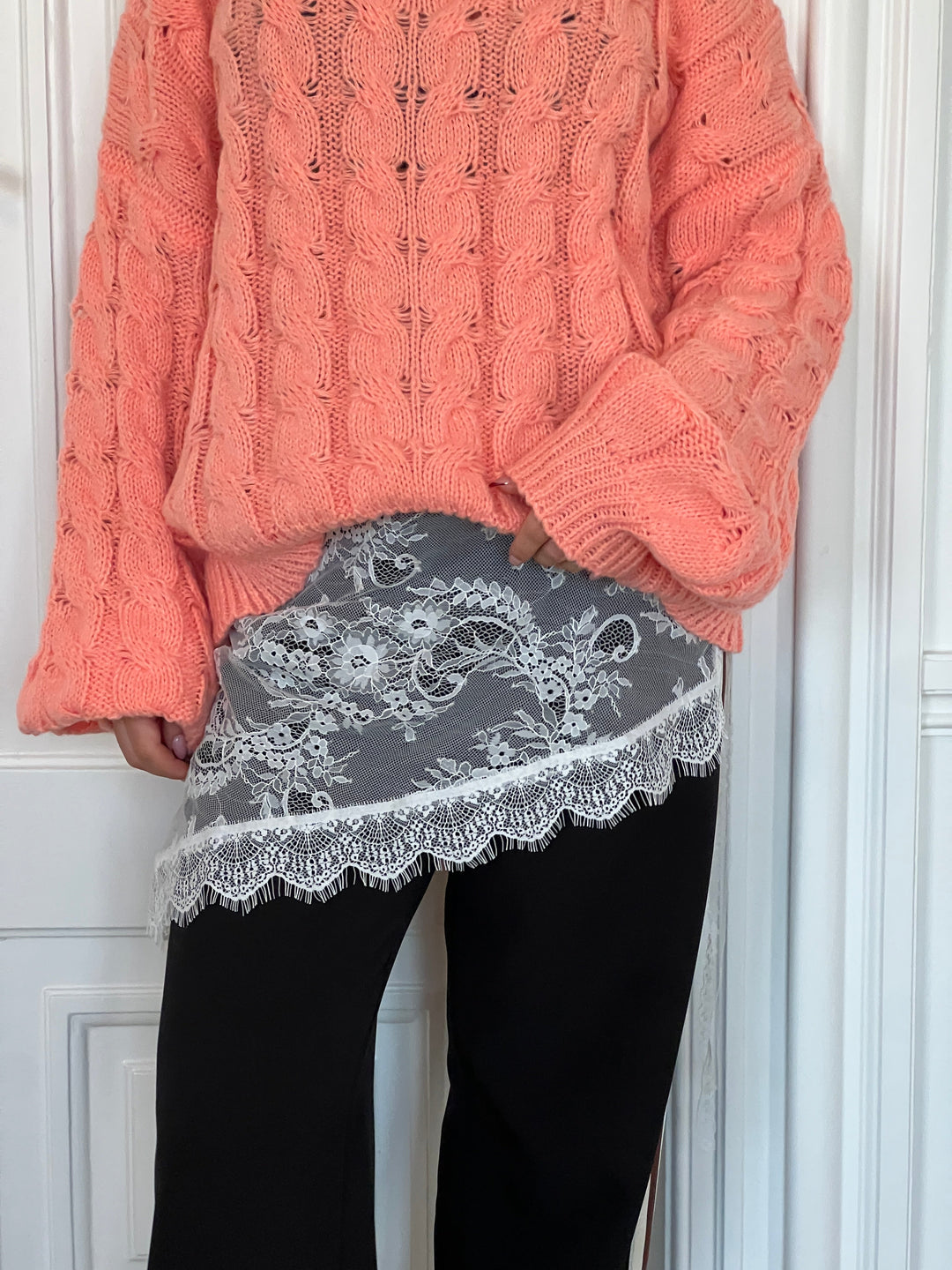 Naja lace tie skirt - White