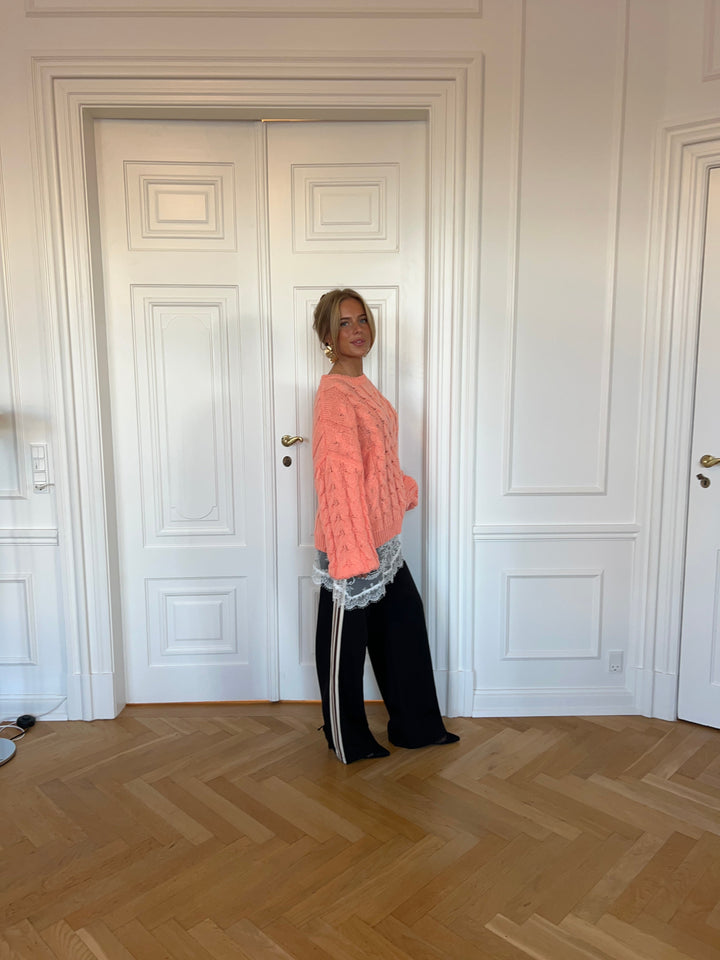 Anora chunky knit sweater - Peach