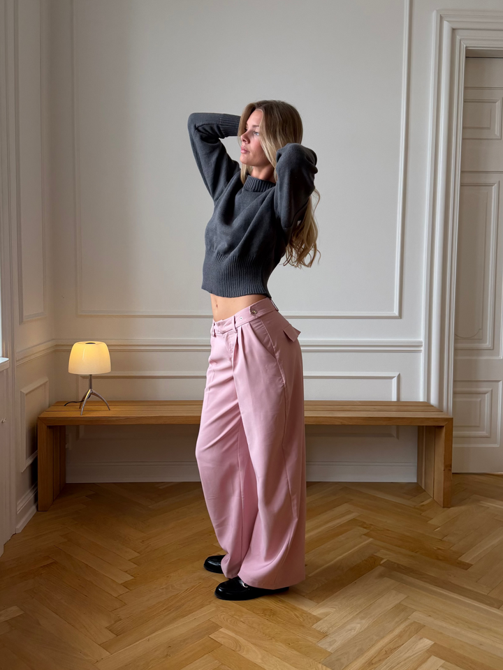 Lila loose suit pants - Dusty pink