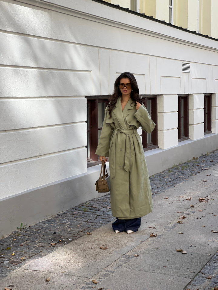 Mynte maxi coat - Lime green