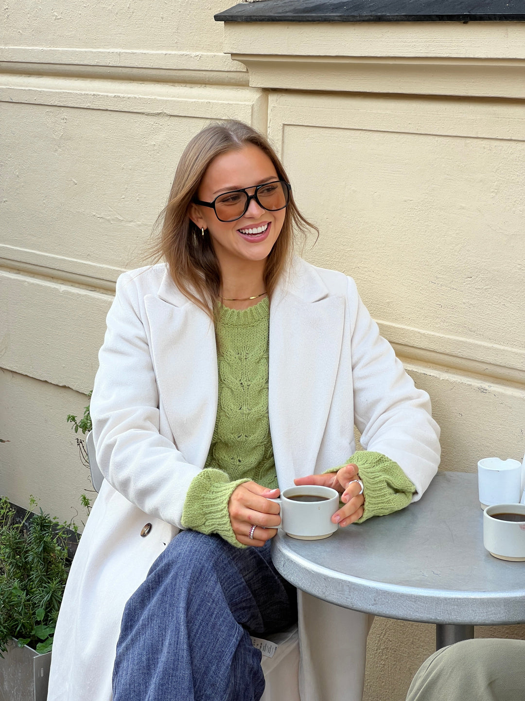 Kelly long coat - White