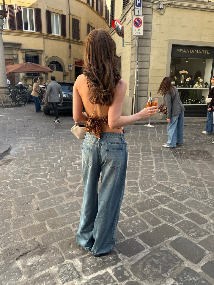 Maddy low waisted jeans - Medium blue
