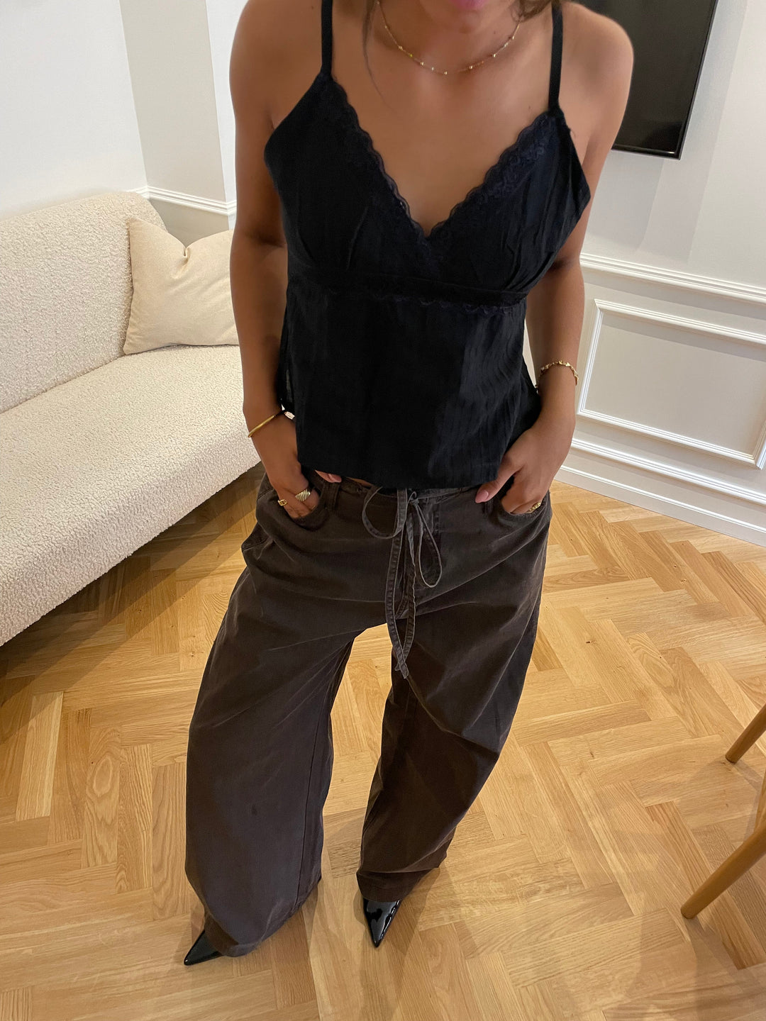 Nia strap top - Black