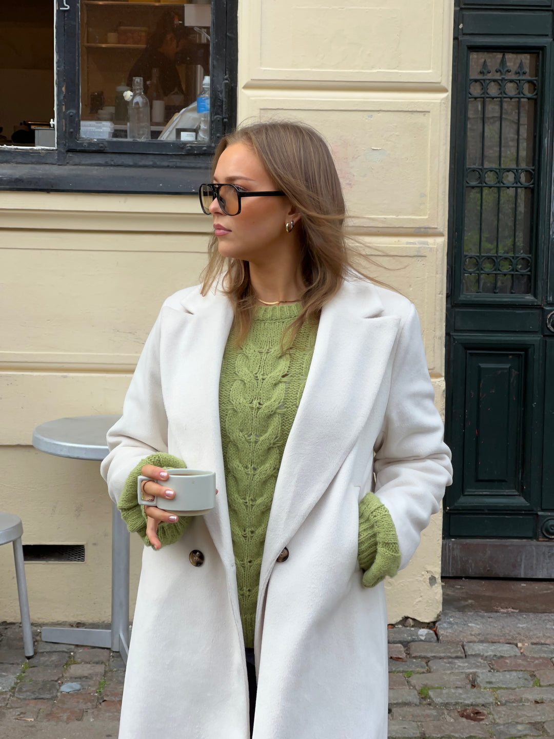 Kelly long coat - White