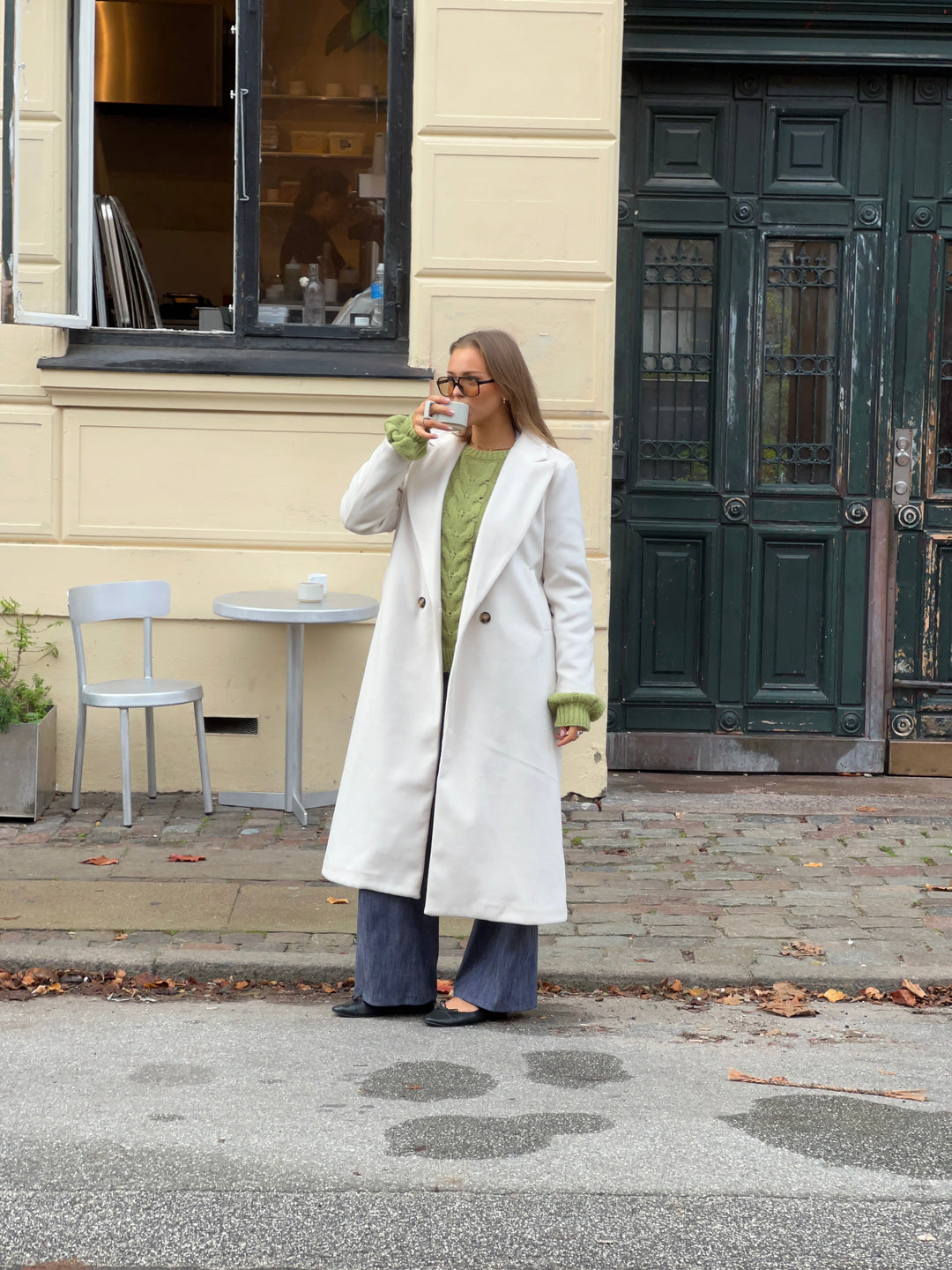 Kelly long coat - White