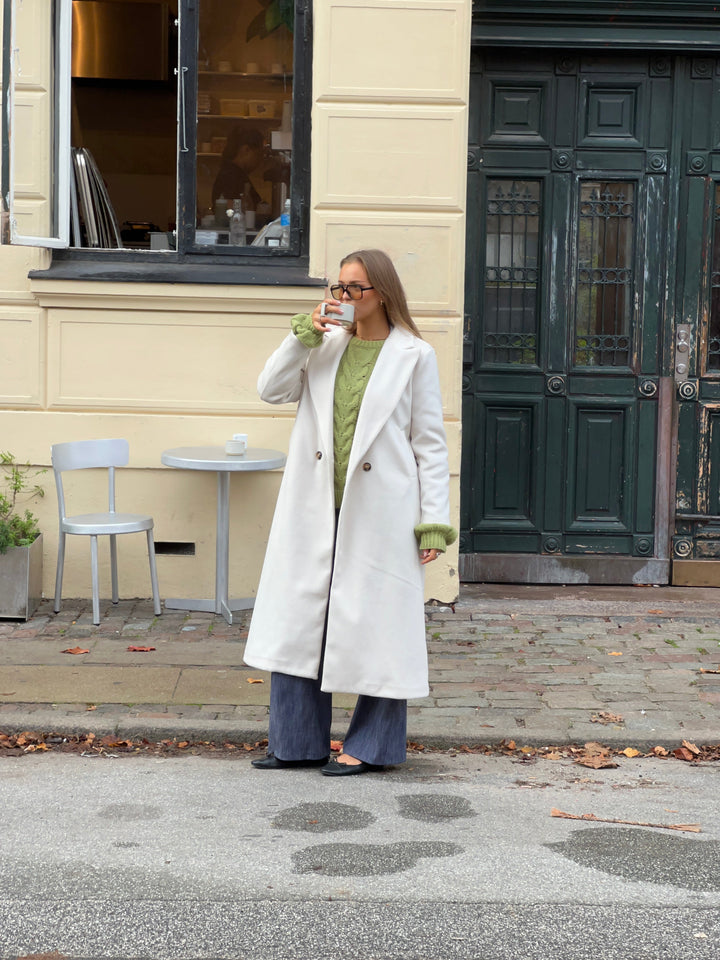 Kelly long coat - White
