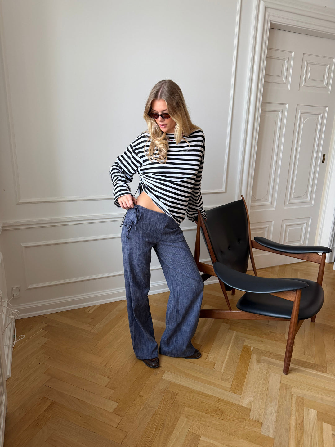 Ida striped polo shirt - Black/white