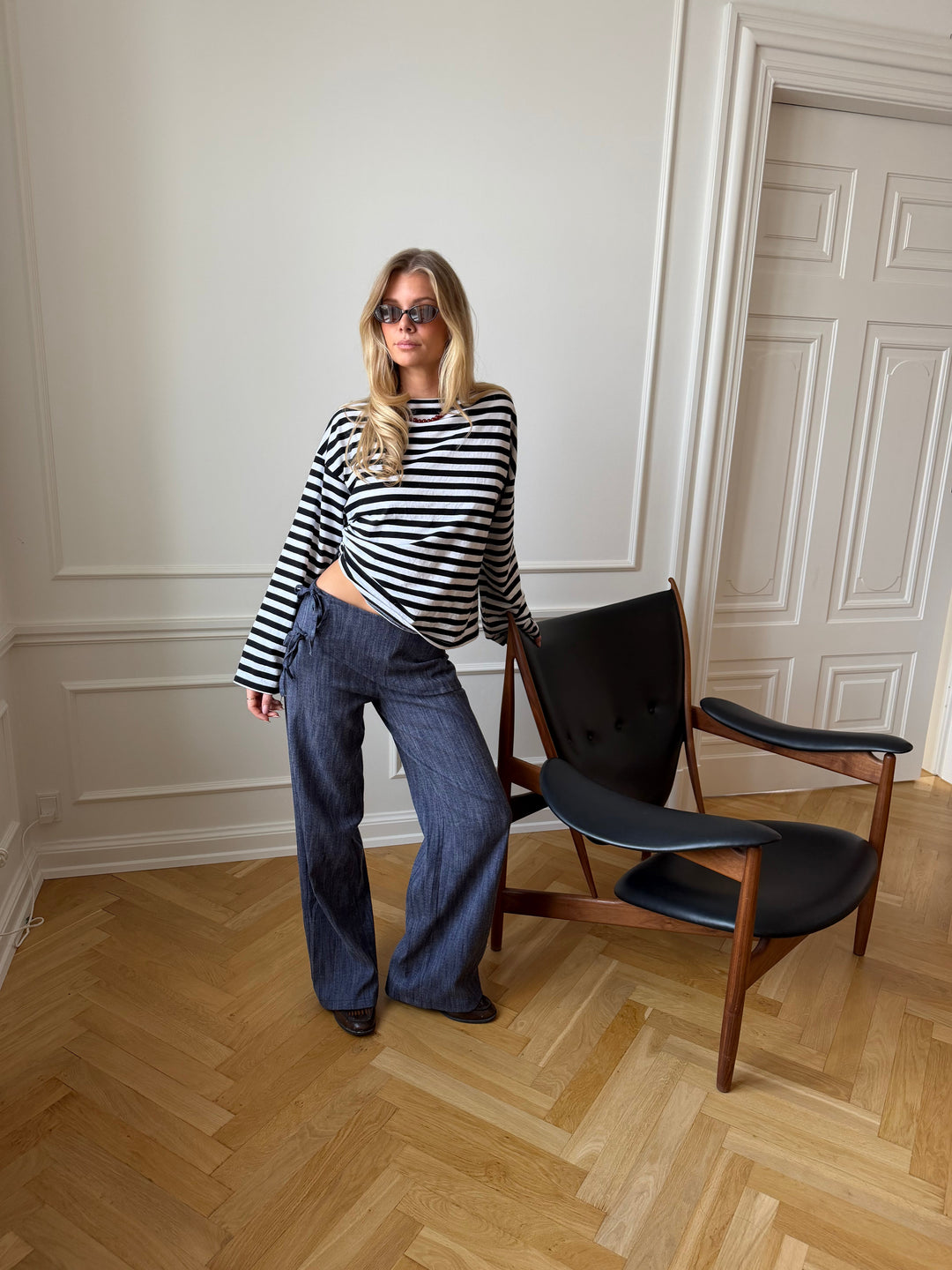 Ida striped polo shirt - Black/white