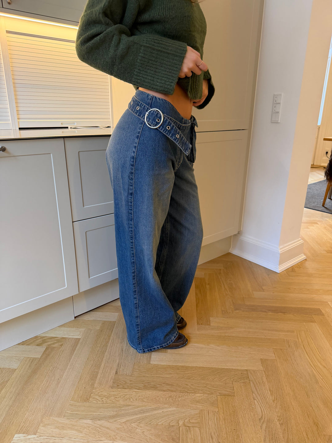 Nia belt bag jeans - Medium blue