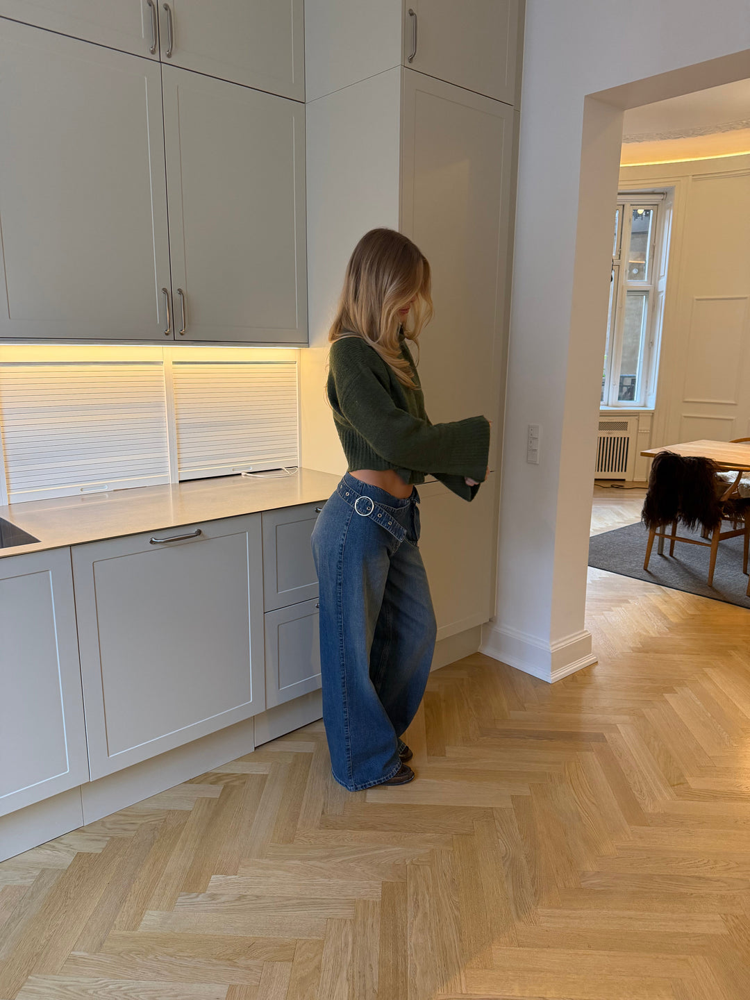 Nia belt bag jeans - Medium blue