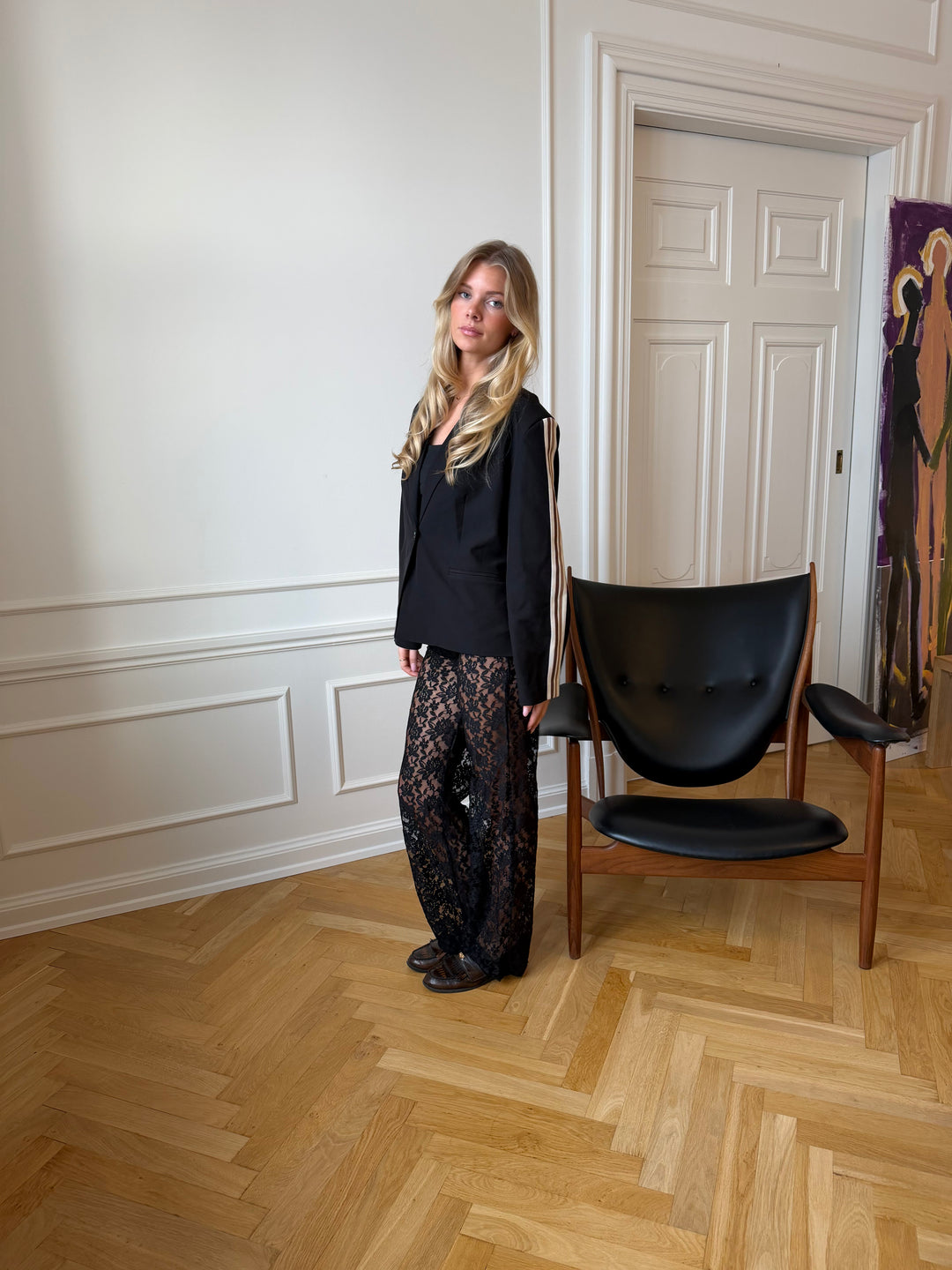 Alma lace pants - Black