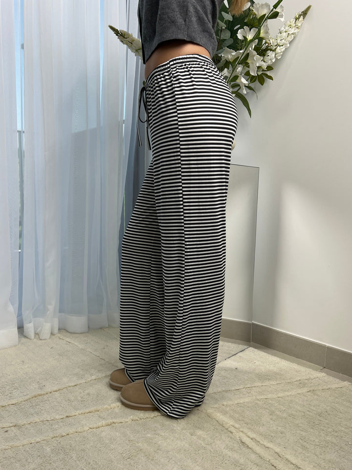 Kaya striped pants - Black/White