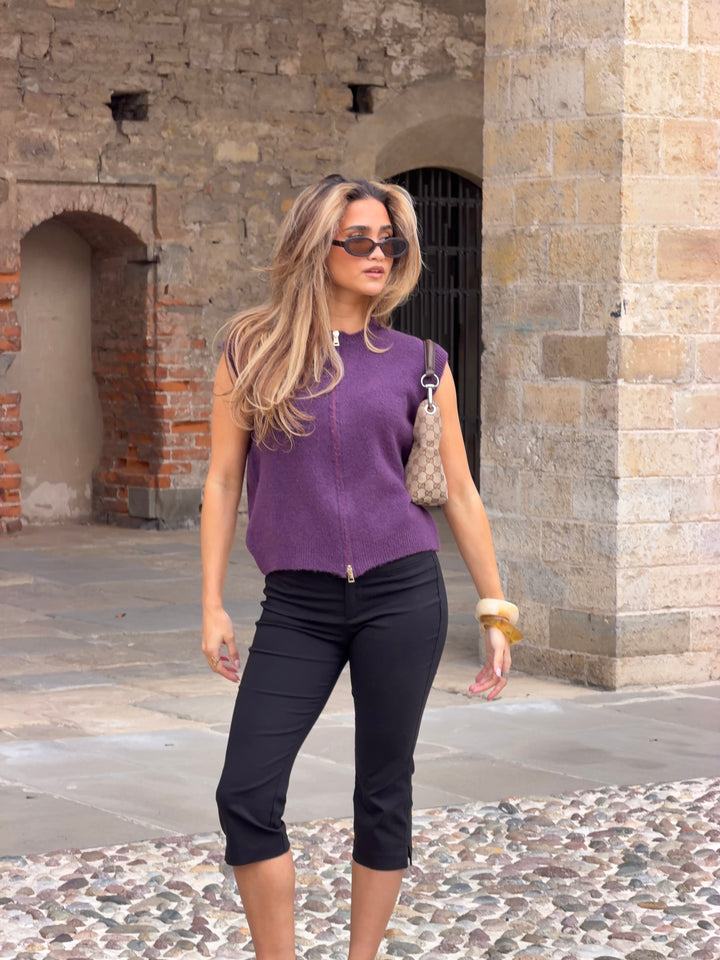 Tora knit vest - Berry