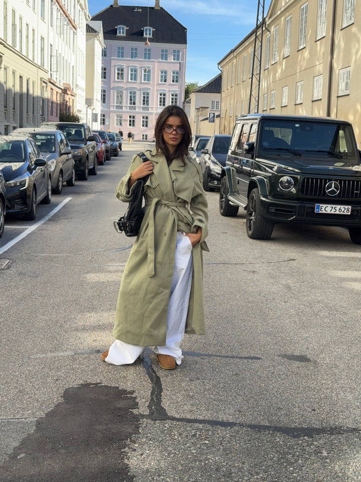 Mynte maxi coat - Lime green
