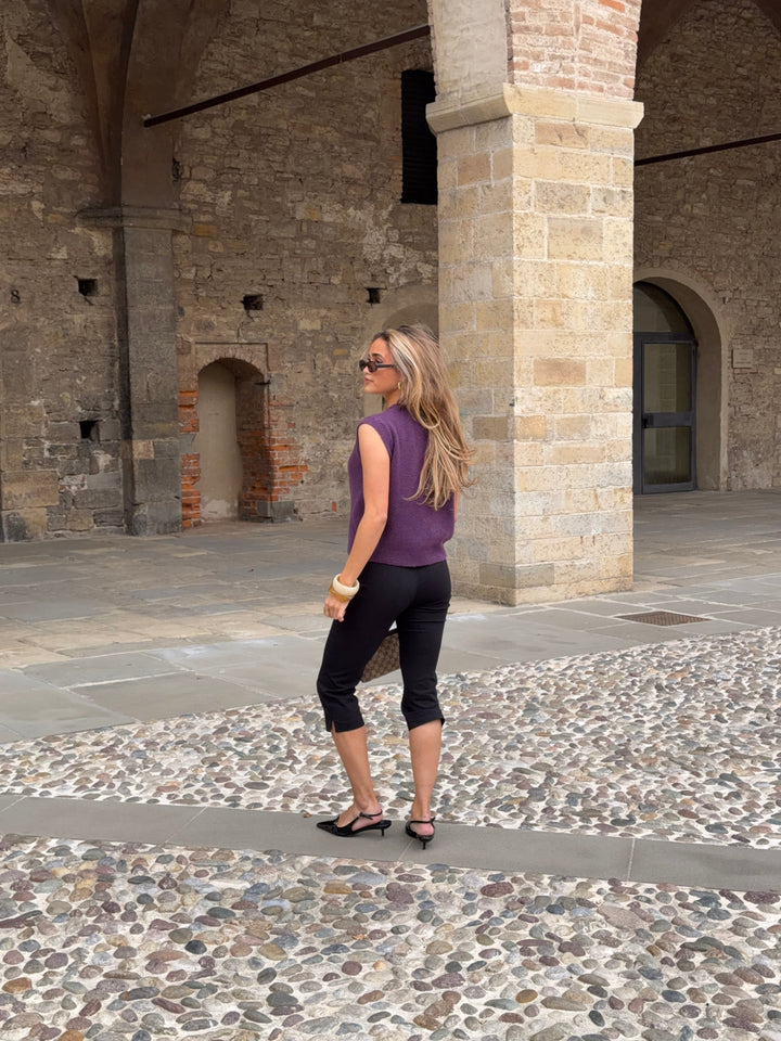 Tora knit vest - Berry