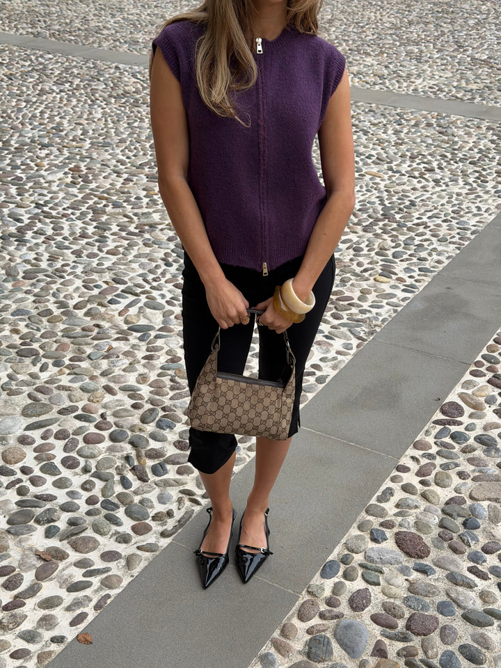 Tora knit vest - Berry