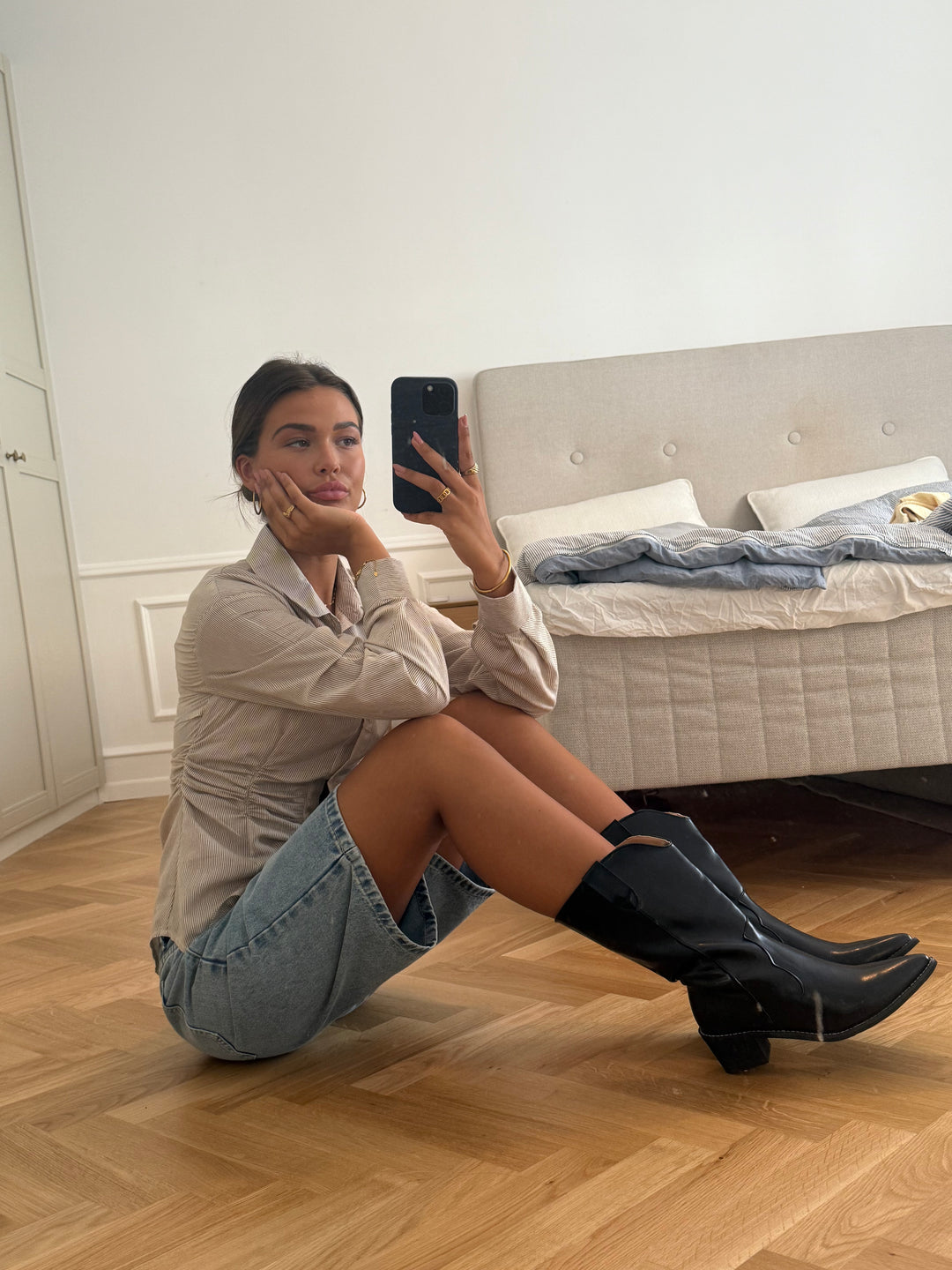 Nico jorts denim - Medium blue