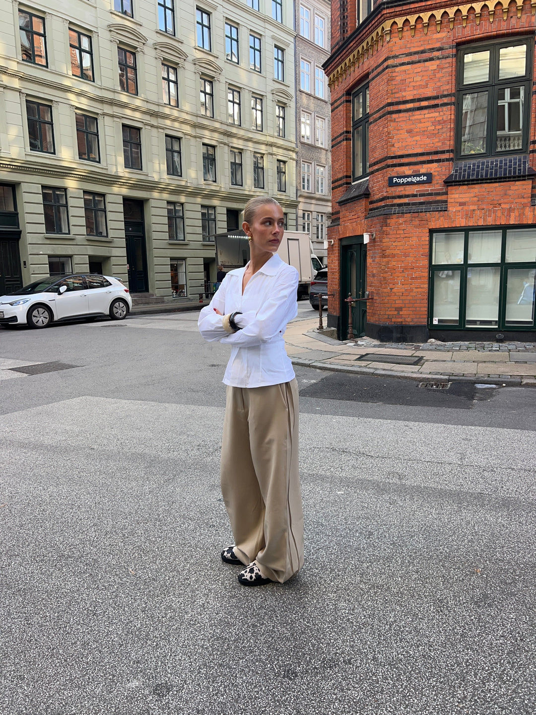 Elena loose suit pants - Beige