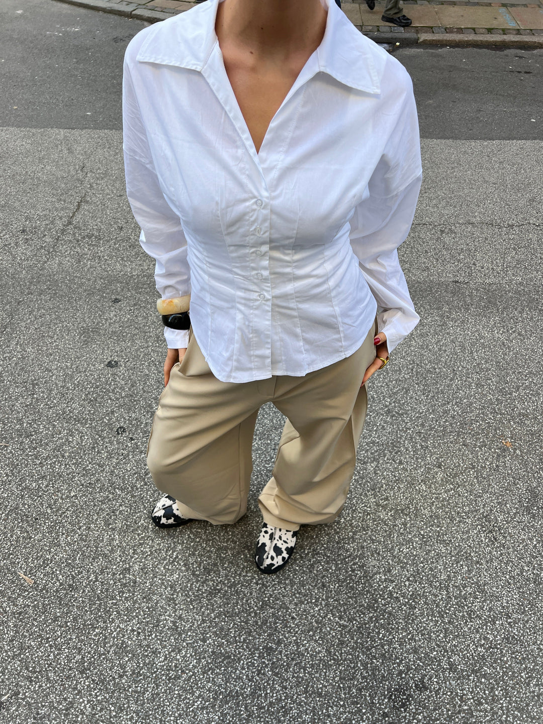 Elena loose suit pants - Beige