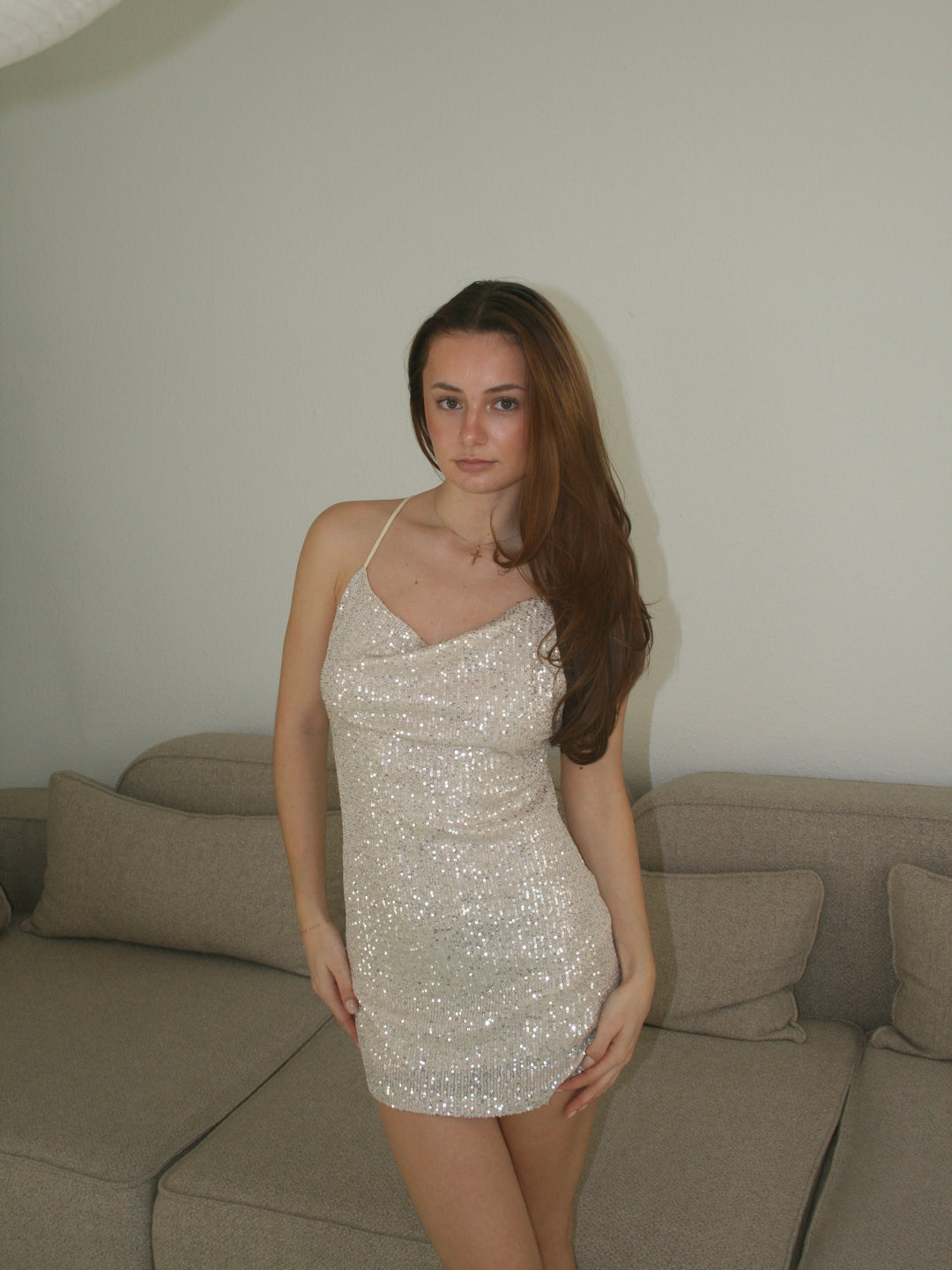 Laya glitter dress - White