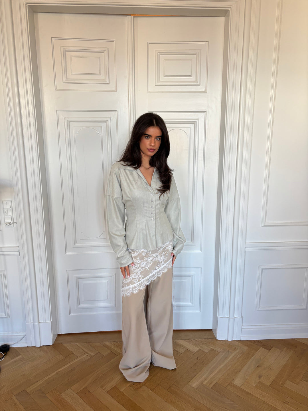 Naja lace tie skirt - White