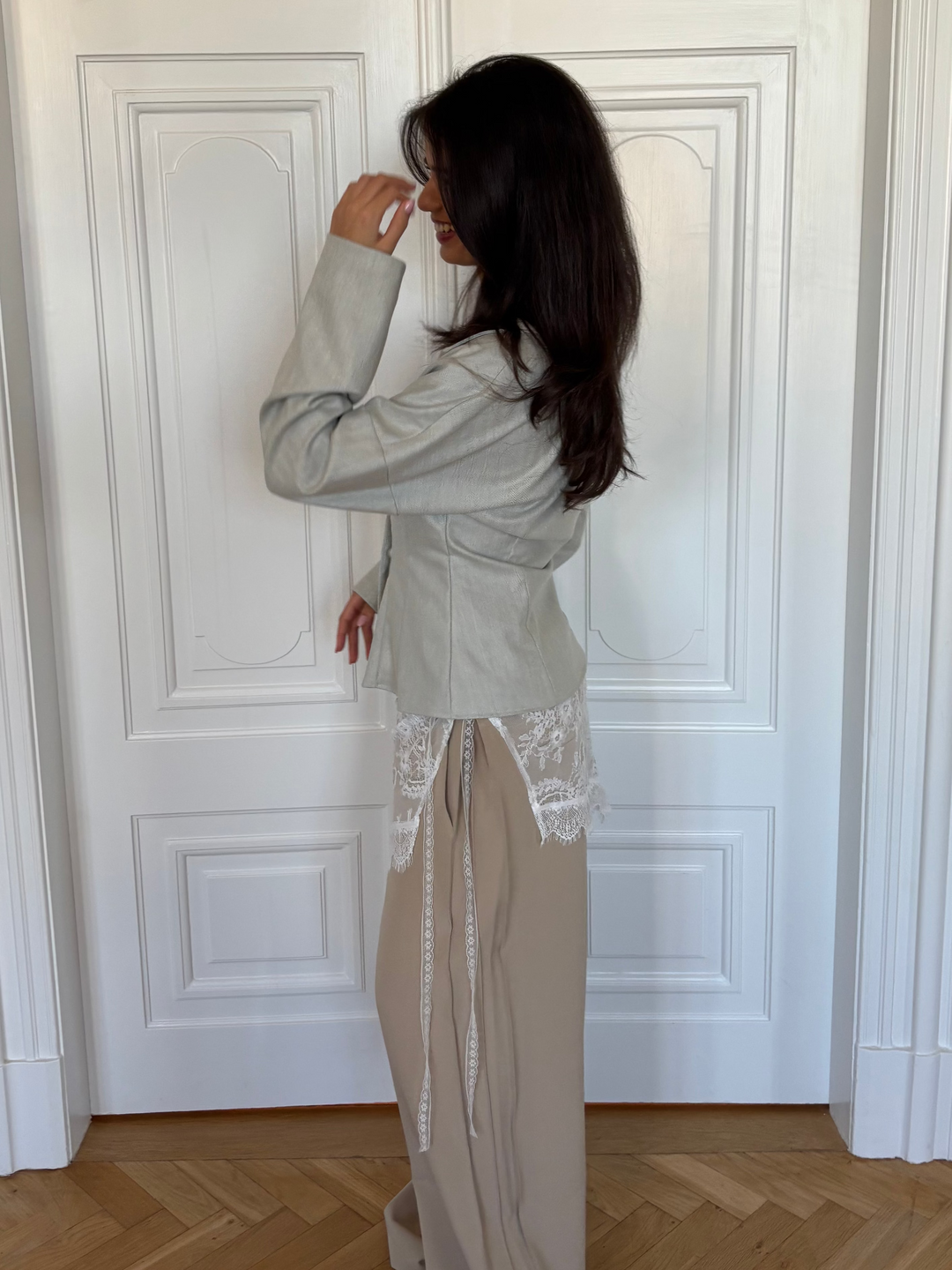 Naja lace tie skirt - White