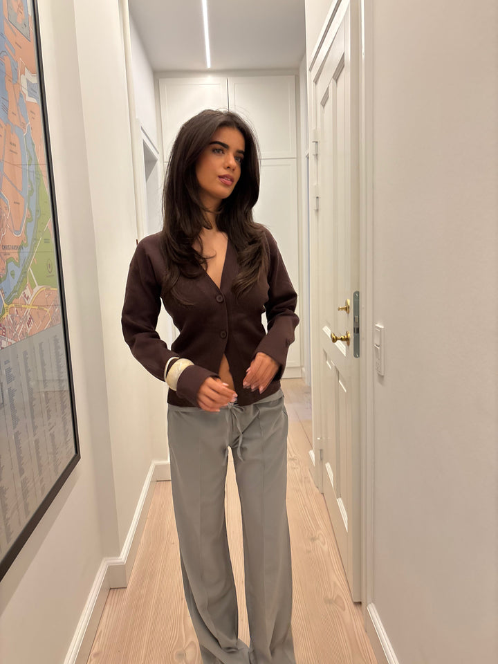 Frida fitted cardigan - Brown