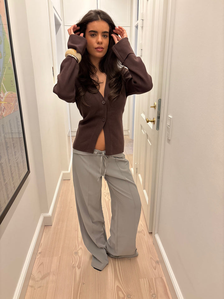 Frida fitted cardigan - Brown