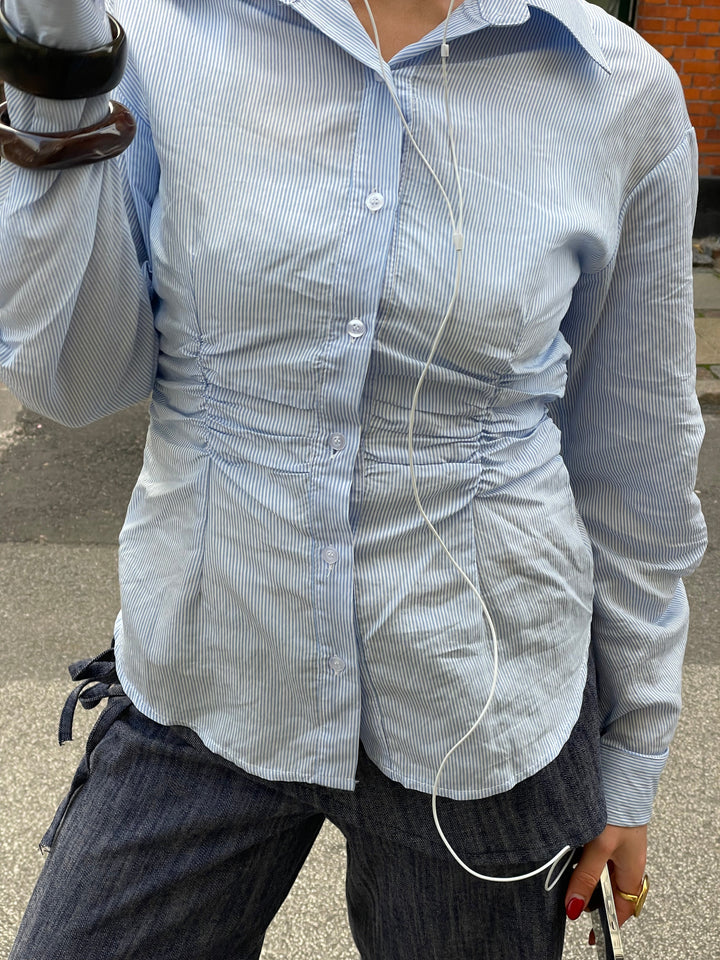 Chloe smock shirt - Blue/White