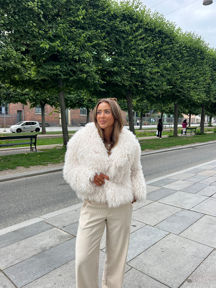 Mina fur jacket - Sand colored