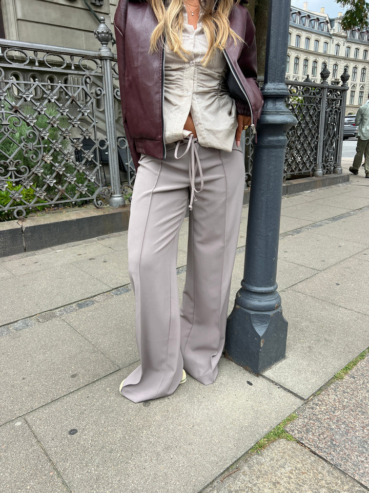 Kaia low-rise suit pants - Lilac beige