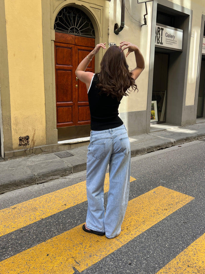 Maddy low-waisted jeans - Light blue