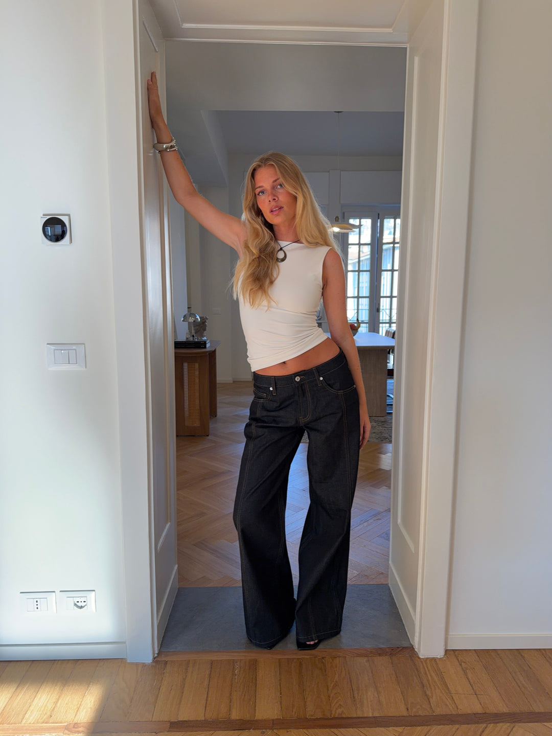 Estrid baggy denim jeans - Dark blue